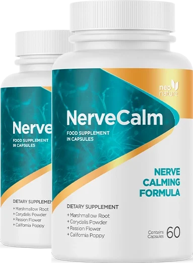 NerveCalm herbal nerve relaxation formula, two bottles
